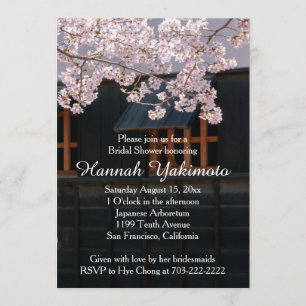 Cherry Blossoms Flowers Bridal Shower Invitation