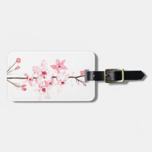 Cherry blossoms flowers luggage tag