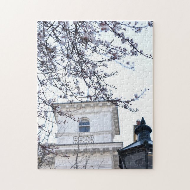 Cherry Blossoms in Spring, London, England UK Jigsaw Puzzle (Vertical)