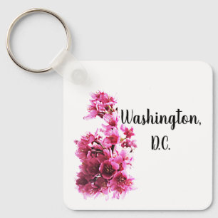 Cherry blossoms in Washington, D.C. Keychain