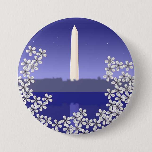 Cherry Blossoms in Washington DC 3 Inch Round Button (Front)
