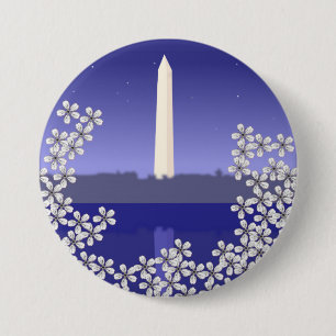 Cherry Blossoms in Washington DC 3 Inch Round Button