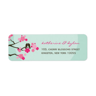 Cherry Blossoms Inséparables Mariages Étiquettes d