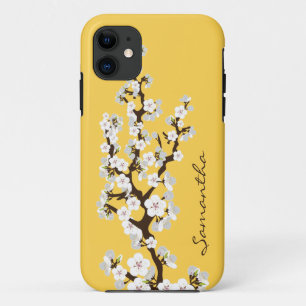 Cherry Blossoms iPhone 5 Coque-Mate Coque (jaune)