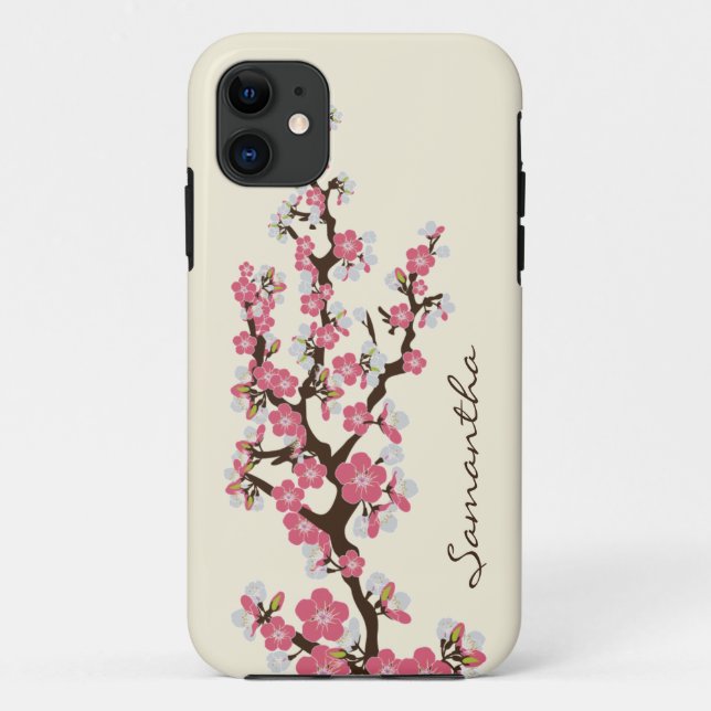 Cherry Blossoms iPhone 5 Coque-Mate Coque (rose) (Dos)