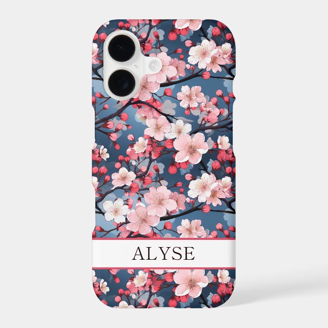 Cherry Blossoms Japanese Sakura Monogrammed (Back)
