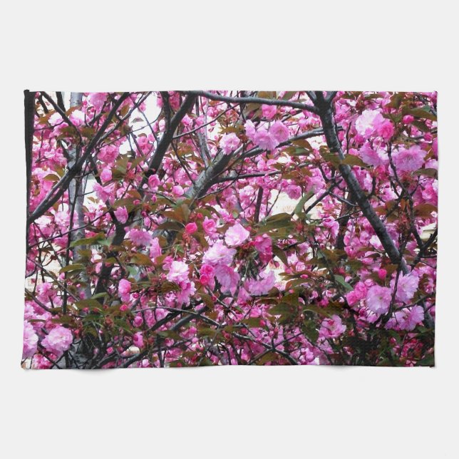 Cherry Blossoms Kitchen Towel (Horizontal)