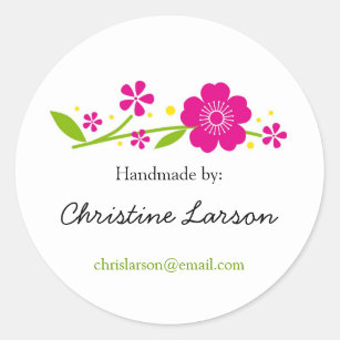 Cherry Blossoms Labels for Handmade items
