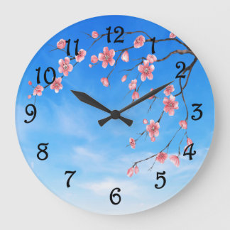 Cherry Blossoms Large Clock