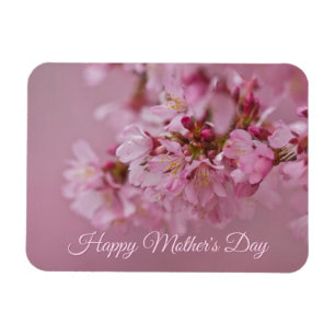 Cherry Blossoms Mother's Day Pale Pink Reflections Magnet