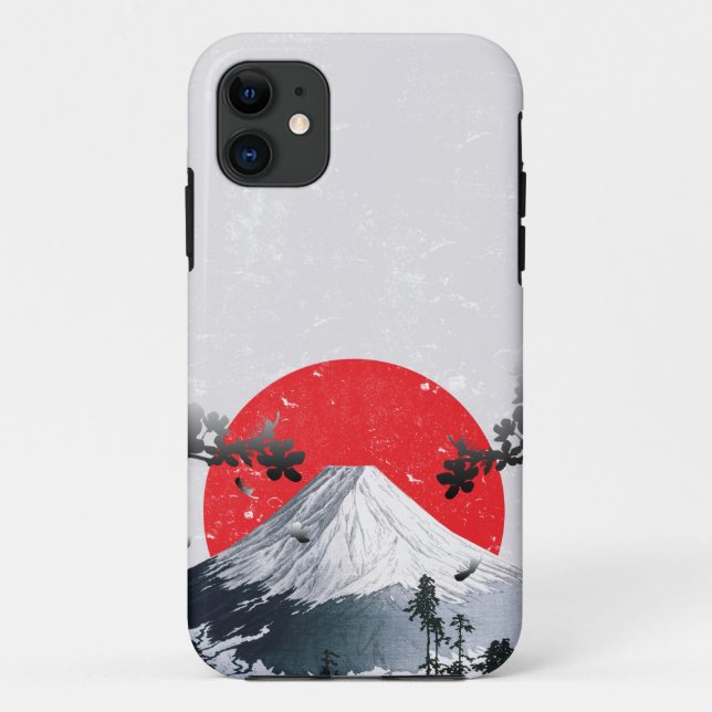 Cherry Blossoms Mount Fuji Japan Case-Mate iPhone Case (Back)