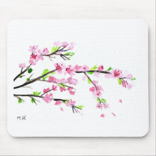 Cherry blossoms mouse pad