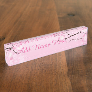 Cherry Blossoms Nameplate