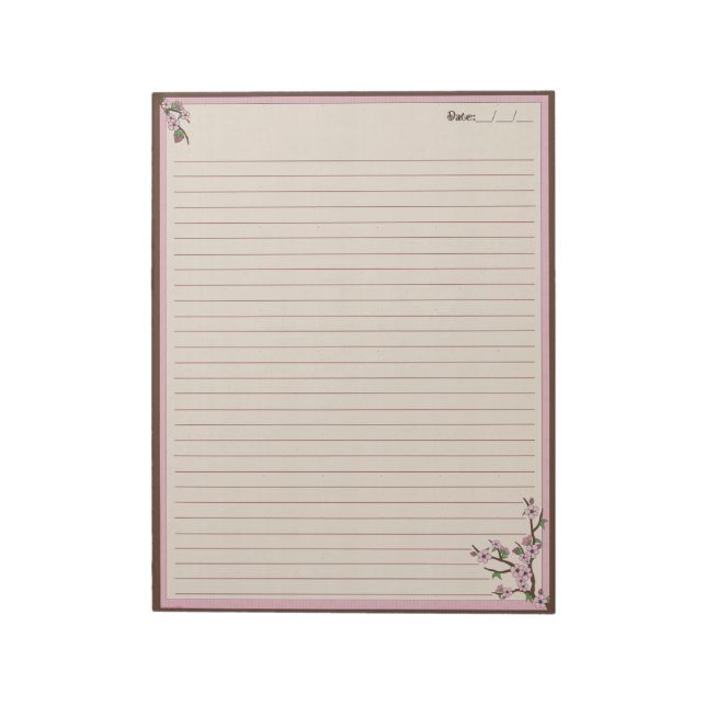 Cherry Blossoms Notepad (Rotated)