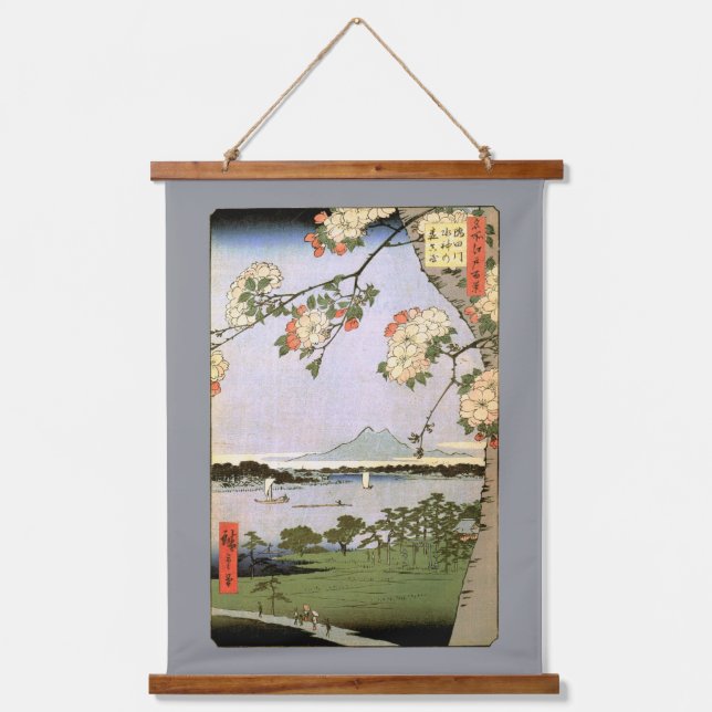 Cherry Blossoms of Edo, Hiroshige Hanging Tapestry (Front)