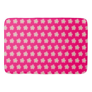 Cherry Blossoms on Pink Bath Mat