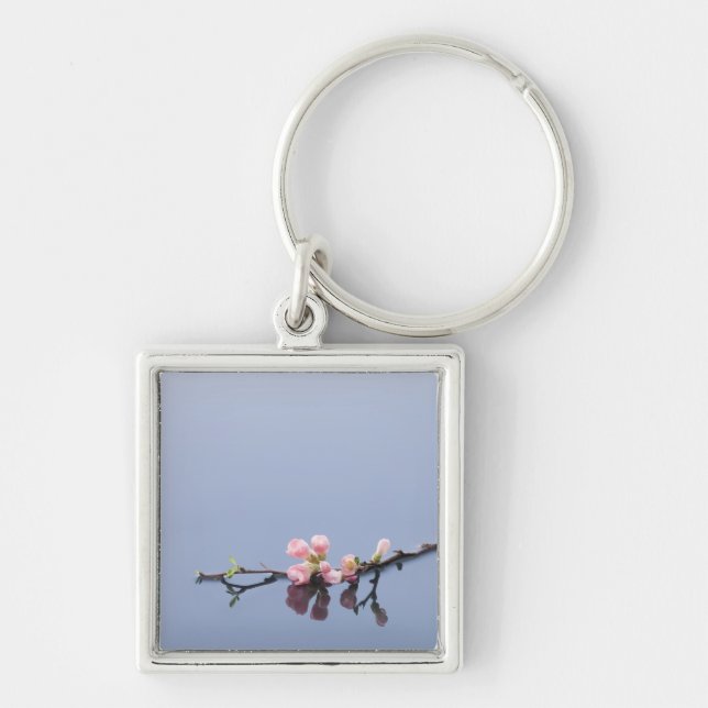 Cherry blossoms on water keychain (Front)