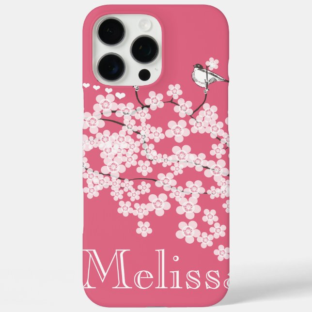 Cherry Blossoms Personalized Case-Mate iPhone Case (Back)