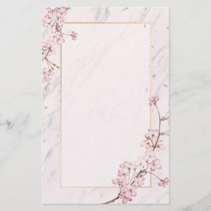 Cherry Blossoms Personalized Stationery