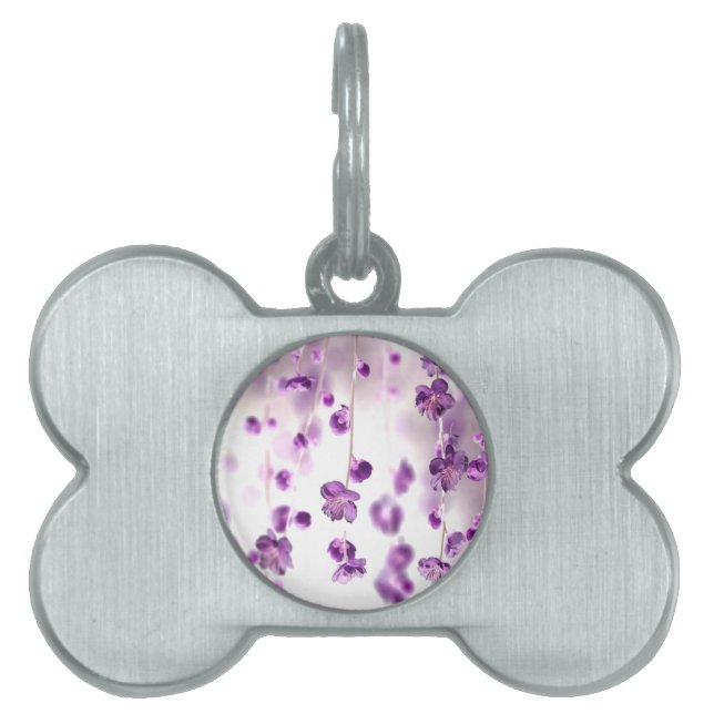 Cherry blossoms pet ID tag (Front)