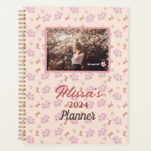 Cherry Blossoms Pink Add Name And Year Planner