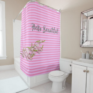 Cherry Blossoms Pink Strips Hello Beautiful!