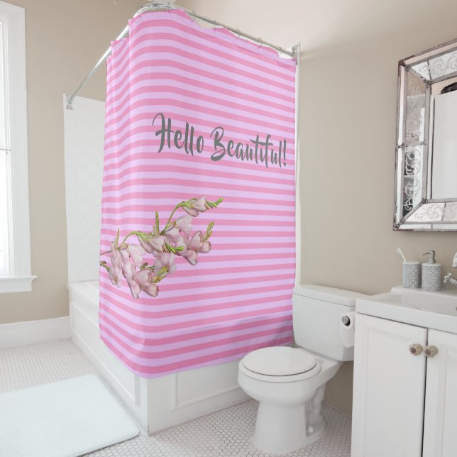 Cherry Blossoms Pink Strips Hello Beautiful! (In Situ)
