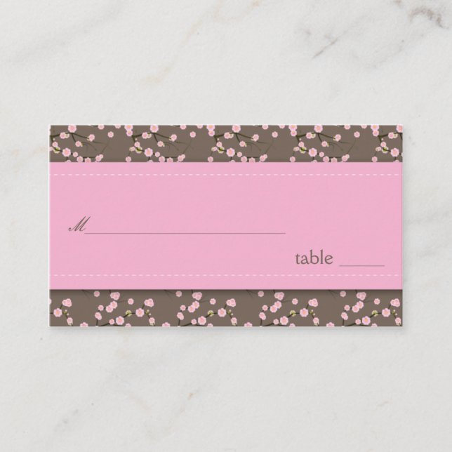 Cherry Blossoms Placecards (Front)