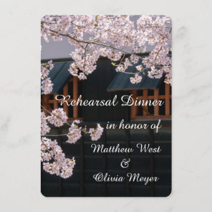 Cherry Blossoms Rehearsal Dinner Invitations