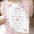 Cherry Blossoms Rose Gold Butterflies Quinceañera