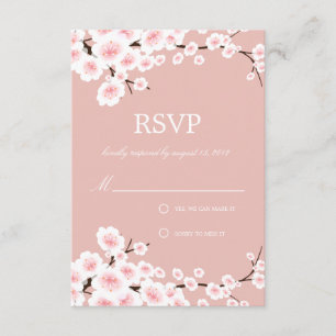 CHERRY BLOSSOMS   RSVP CARD