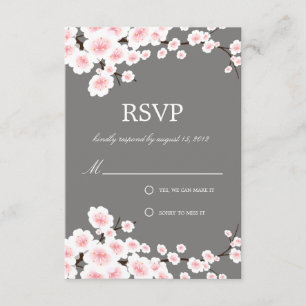 CHERRY BLOSSOMS   RSVP CARD