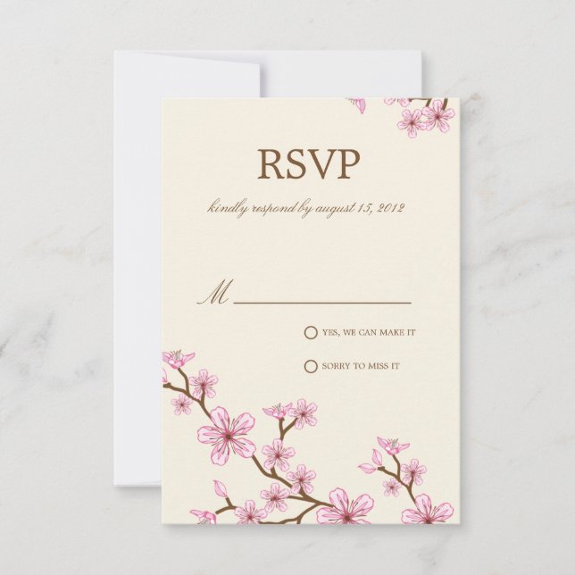 CHERRY BLOSSOMS | RSVP CARD (Front)