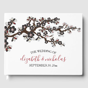 Cherry Blossoms Sakura Japanese Floral Flowers Guest Book