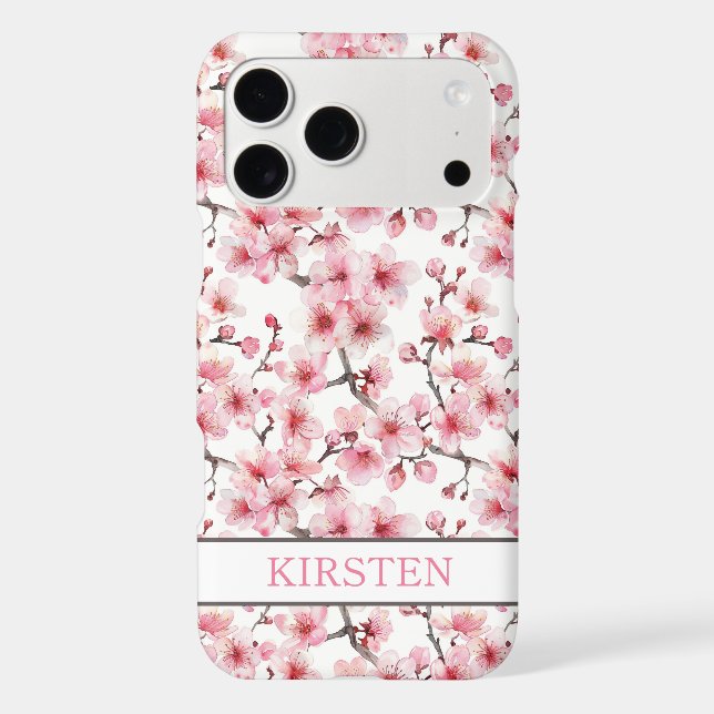 Cherry Blossoms Sakura Pattern Monogrammed (Back)