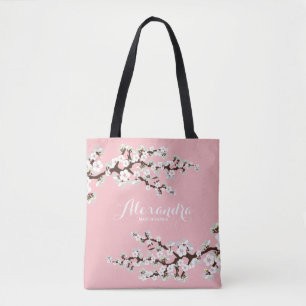 Cherry Blossoms Sakura Wedding Party Tote (pink) Bag