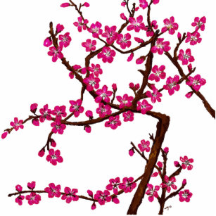 Cherry Blossoms Standing Photo Sculpture
