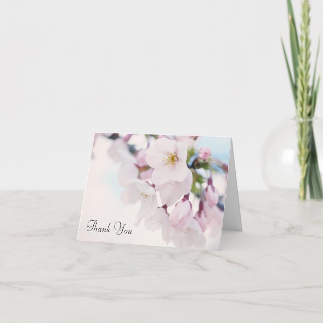 Cherry Blossoms Thank You Card (Front)