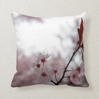 cherry blossoms throw pillow