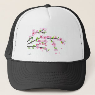 Cherry blossoms trucker hat