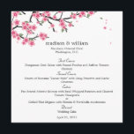 Cherry Blossoms Wedding Menu Card<br><div class="desc">Featuring a blossoming cherry tree as a symbol of prosperity and good luck,  this beautiful wedding collection is perfect for celebrating your special day.</div>