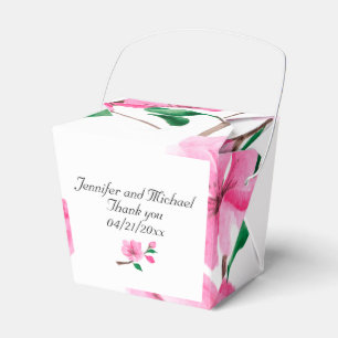 Cherry Blossoms Wedding Personalize Thank You Favor Box