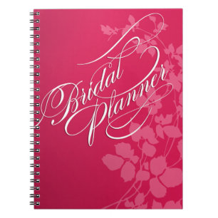 Cherry Blossoms Wedding Planner fuschia   pink Notebook