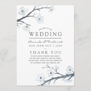 Cherry Blossoms Wedding Program