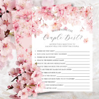 Cherry Blossoms Who Knows the Couple Best Game