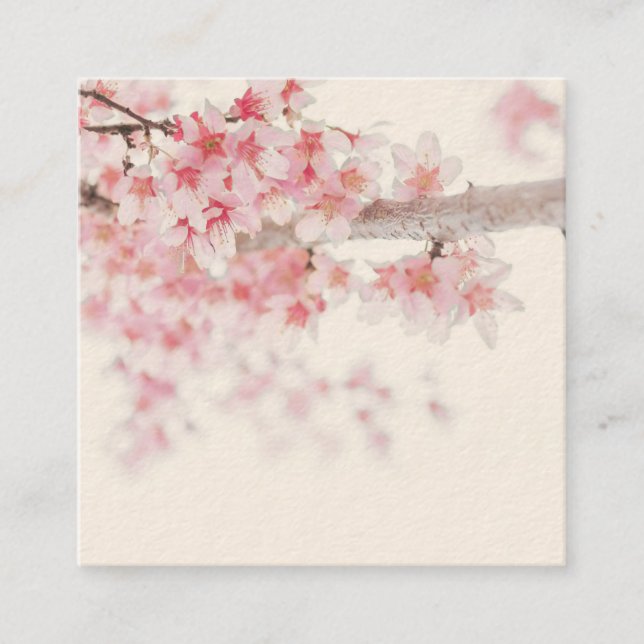 CHERRY BLOSSOMS ZEN FLORAL CARTE DE VISITE (Devant)