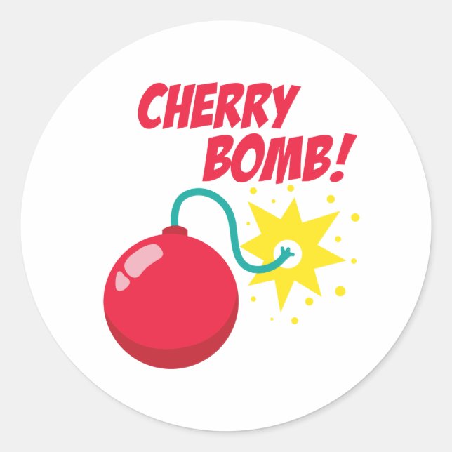 Cherry Bomb! Classic Round Sticker (Front)
