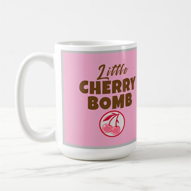 cherry bomb coffee mug (Left)