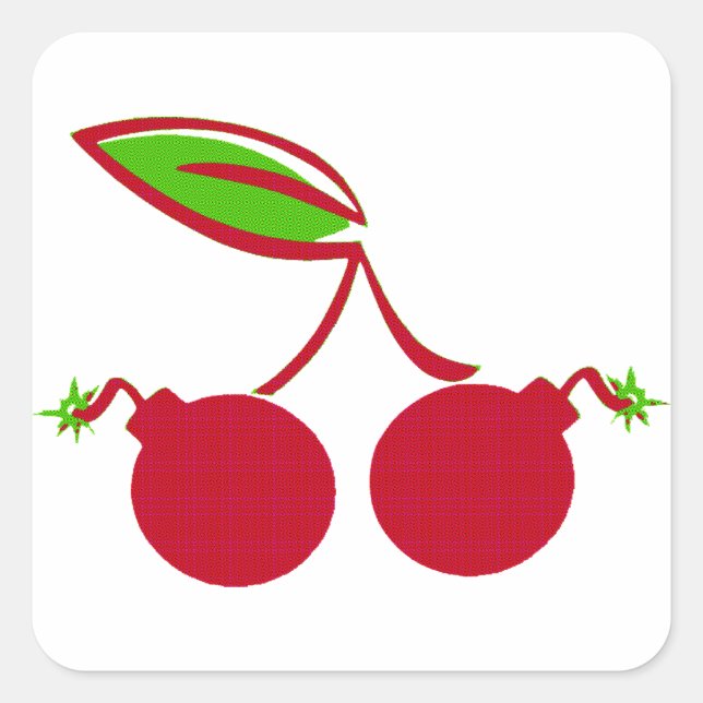 Cherry Bomb Square Sticker (Front)