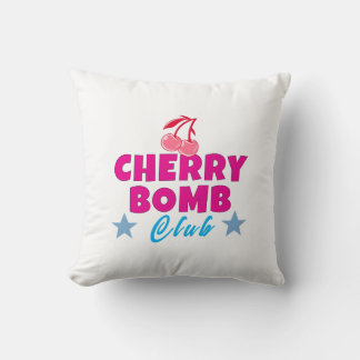 cherry bomb throw pillow